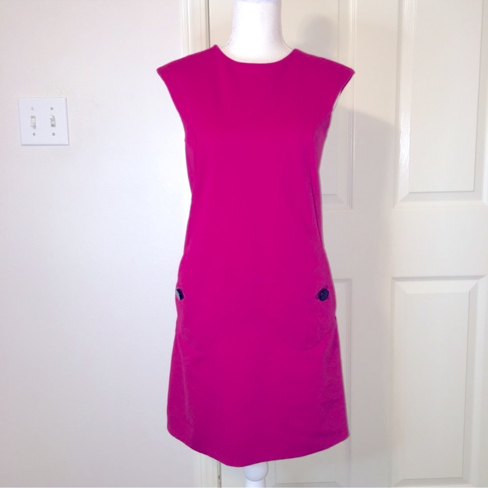 Michael Kors Dress size S/P soft pink mini A-line with big black buttons so cute